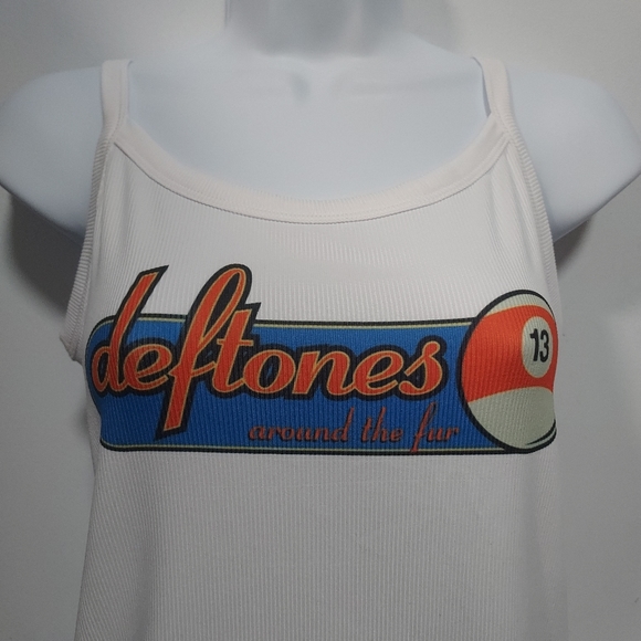 Deftones tank top  around the fur 13 ball ribbed tank deftones pool ball - Picture 4 of 5